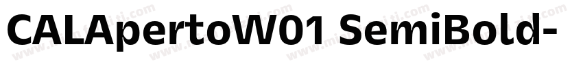CALApertoW01 SemiBold字体转换